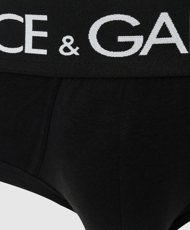 Dolce&Gabbana Set of black briefs with logo M9D69JONN97 image 3