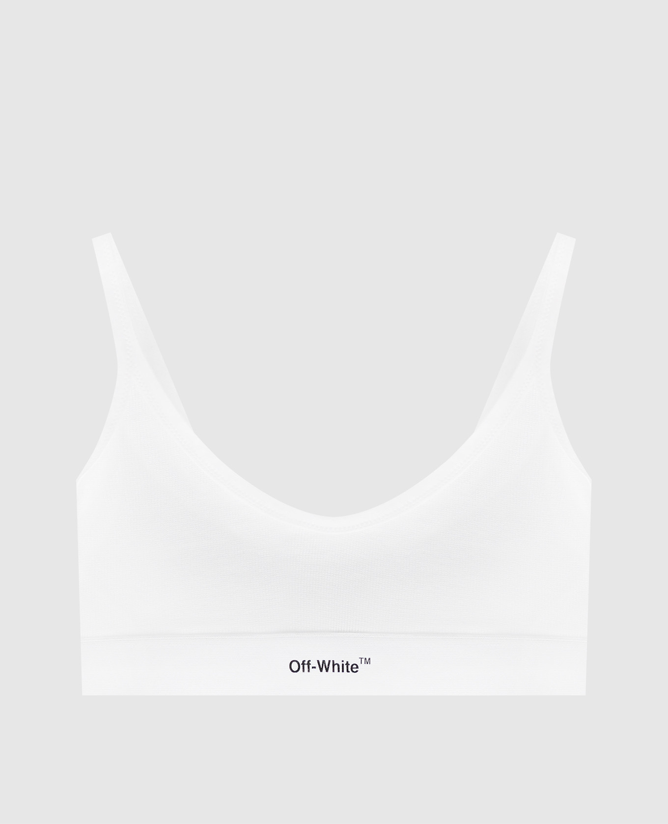 White Helvetica top with contrast logo