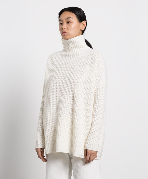 Allude Білий светр із вовни та кашеміру 22517603 зображення 3
