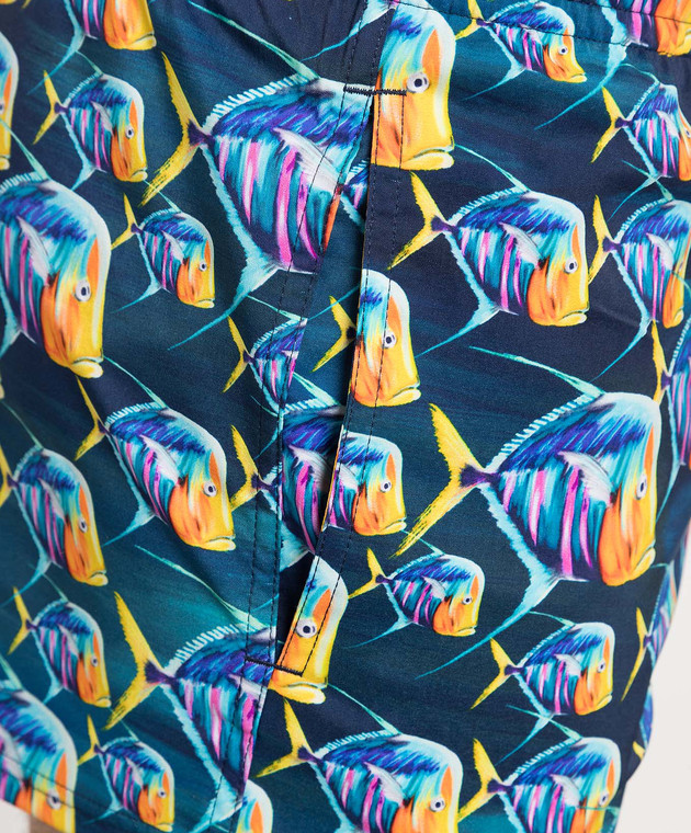 Vilebrequin Blue Manta swim shorts with print MTAU3F17 image 5