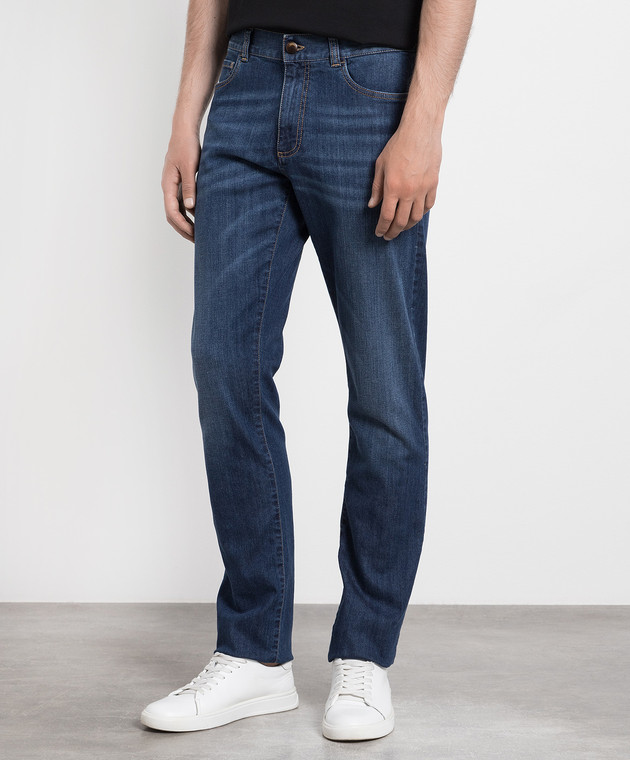 Canali Blue jeans with a distressed effect PD0000391700 image 3