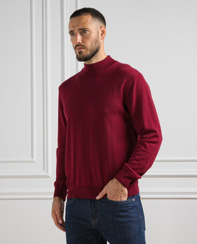 Cashmere&Whiskey Бордовый джемпер из шерсти 97397