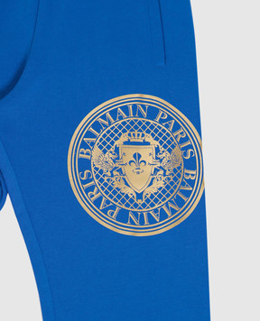 Balmain Дитячі сині джогери з логотипом Balmain Coin BT6P60Z0081410