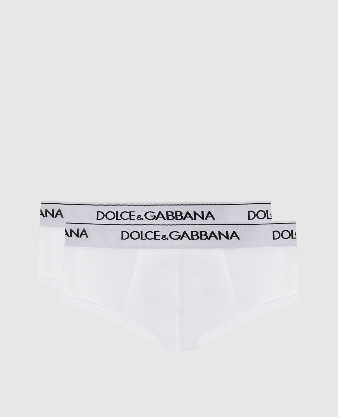 Set of white briefs with logo