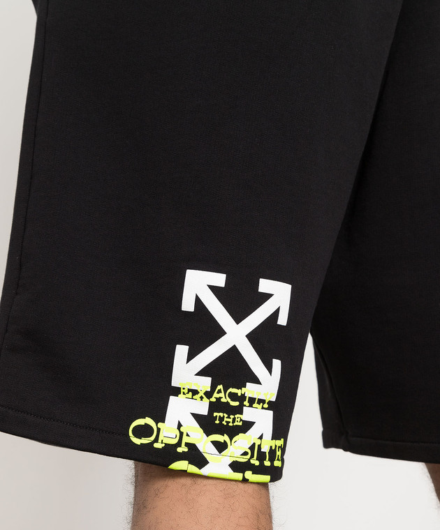 Off-White Черные шорты с логотипом OMCI013S23FLE002 изображение 5