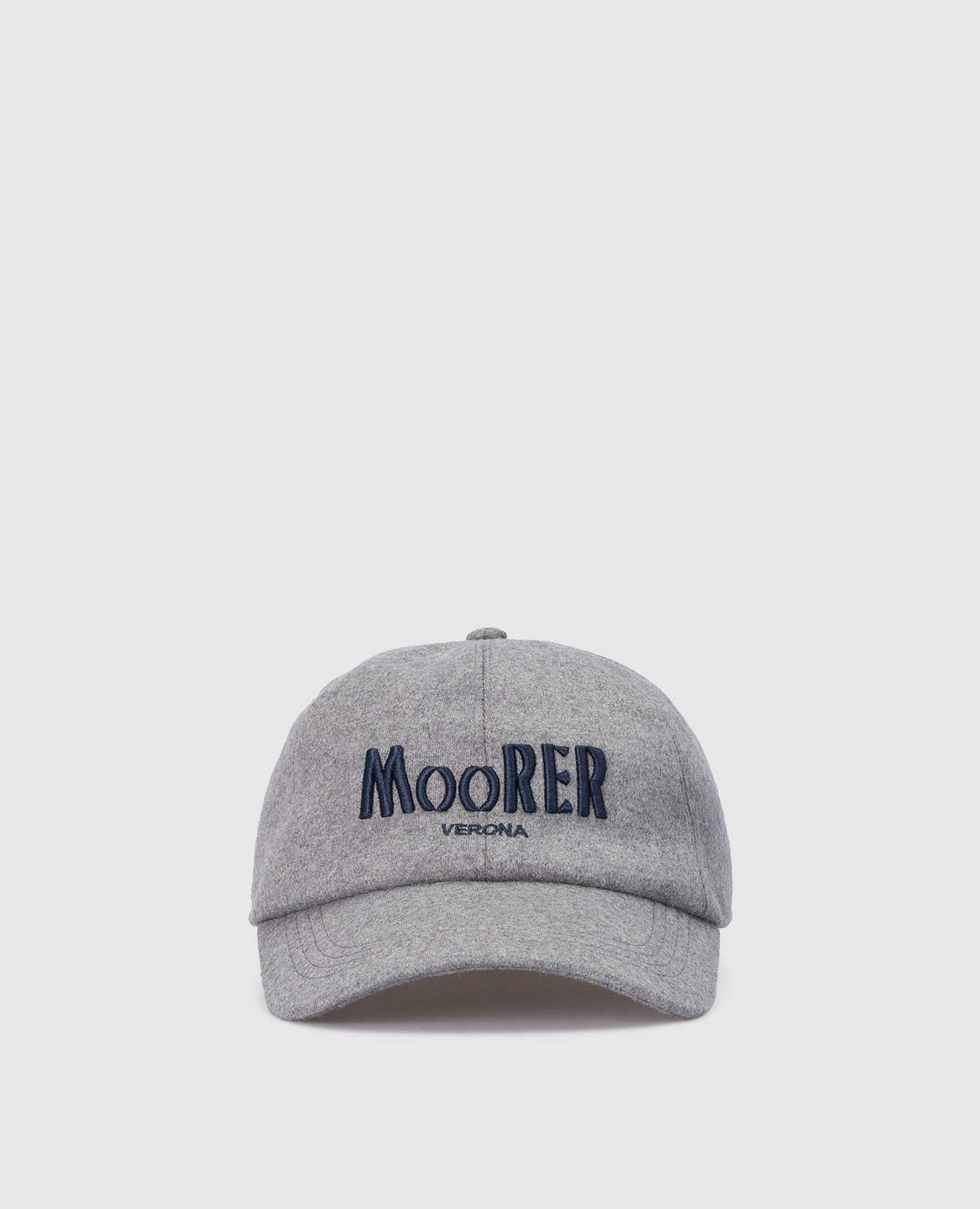 Gray ROBINSON cap in wool with logo embroidery