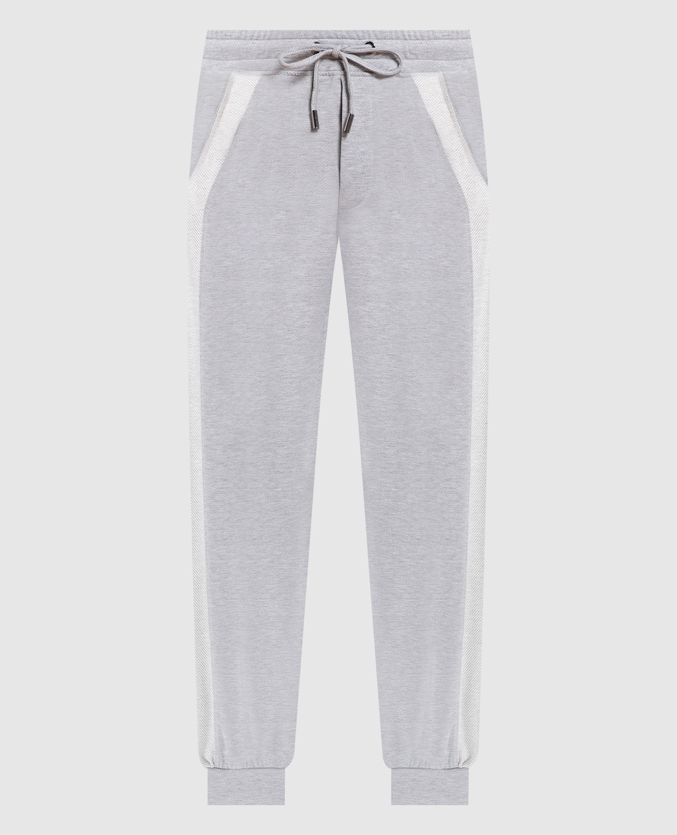 

Серые джогеры с вышивкой логотипа, Серый, Брюки джоггеры