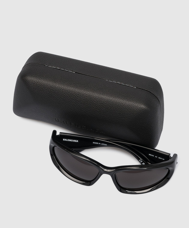 Balenciaga Swift logo sunglasses in black 658745T0007 image 6