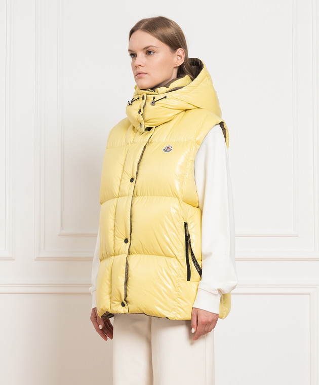 Moncler Желтый пуховой жилет Luzule 1A0006468950 изображение 3