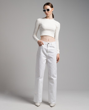 WARDROBE.NYC Белый укороченный лонгслив W1043R09