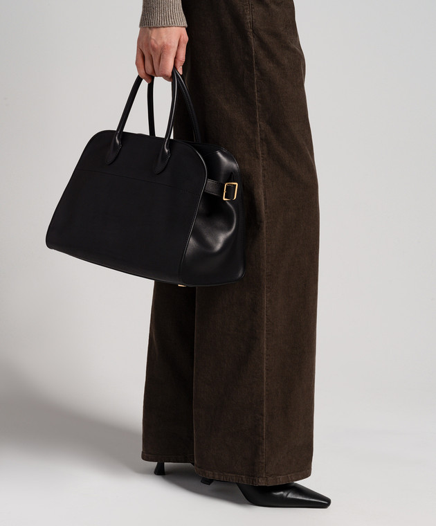 The Row Чорна шкіряна сумка Soft Margaux W1586L72 зображення 2
