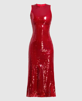 David Koma Красное платье с пайетками PF22DK60D