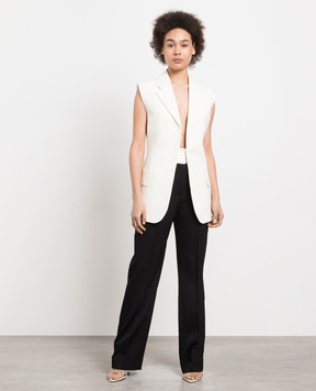 Victoria Beckham Белый жилет с шерстью 1223WJK004766A