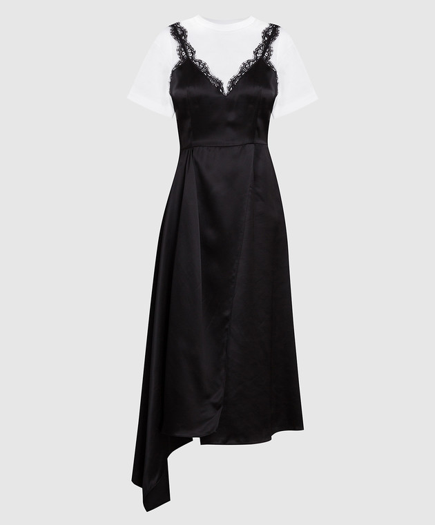 Alexander McQueen Чорна сукня міді з мереживом 710387QLAB7