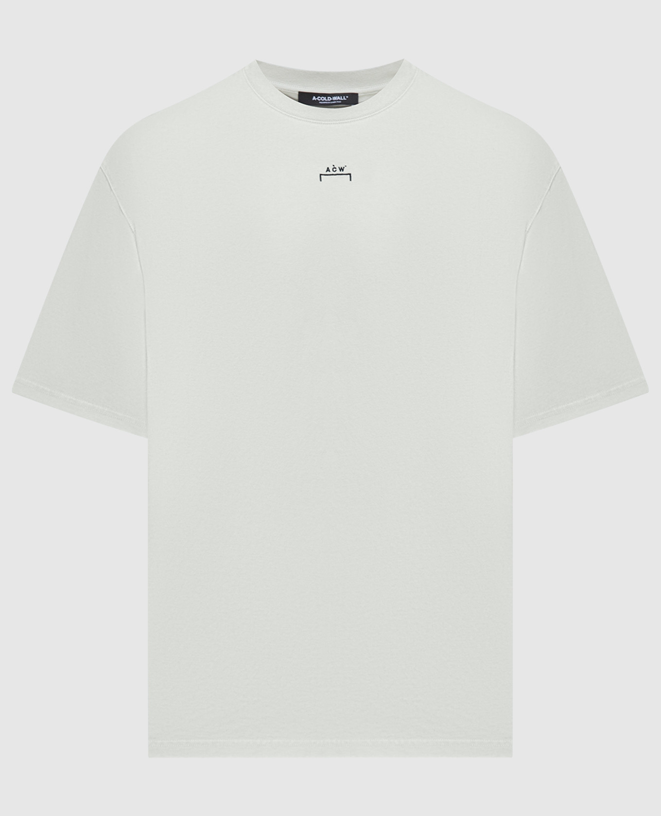 Beige t-shirt with logo embroidery