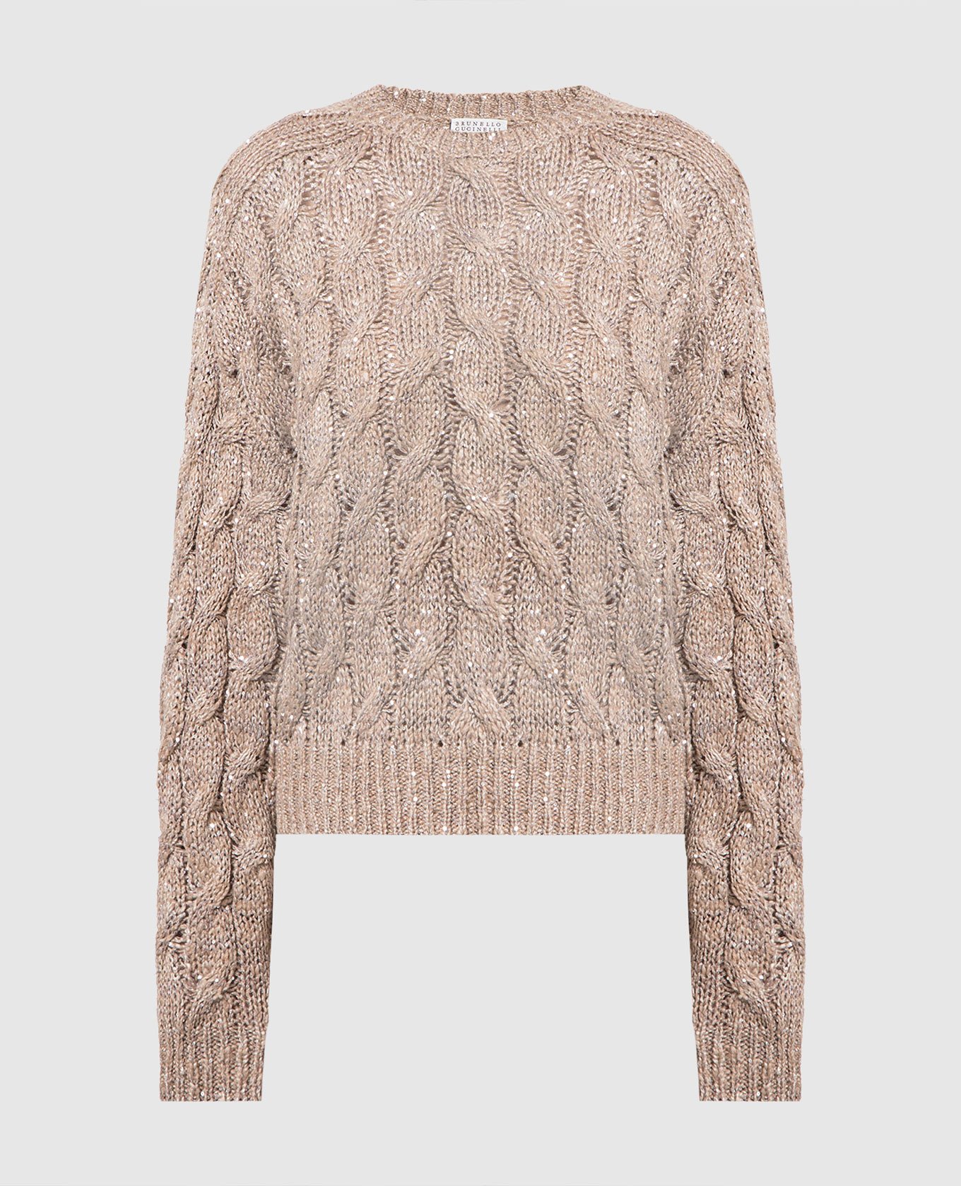 Beige sweater with sequins
