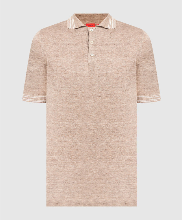 ISAIA Brown melange polo MG8126Y0411