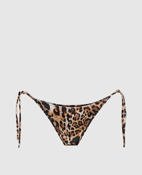 Brown velor panties from a leopard print swimsuit