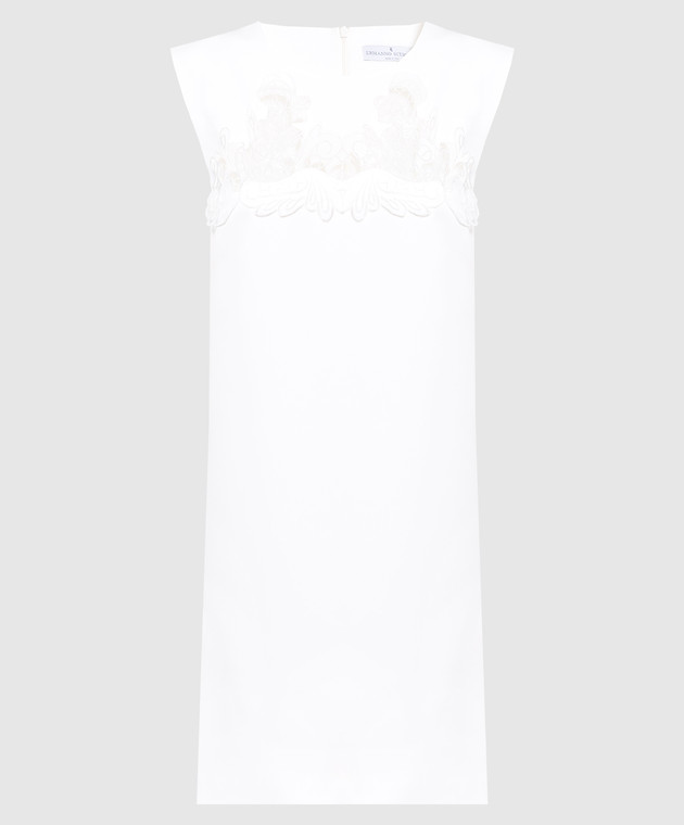 Ermanno Scervino White mini dress with lace D422Q761KIK