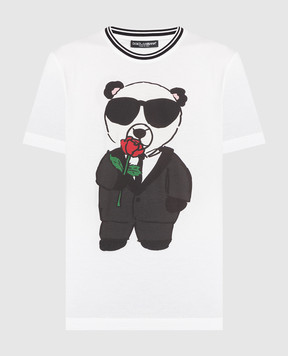 Dolce&Gabbana Біла футболка з принтом G8JS9THH7HT