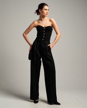 Anine Bing Чорні штани CARRIE з вовни A033269000C