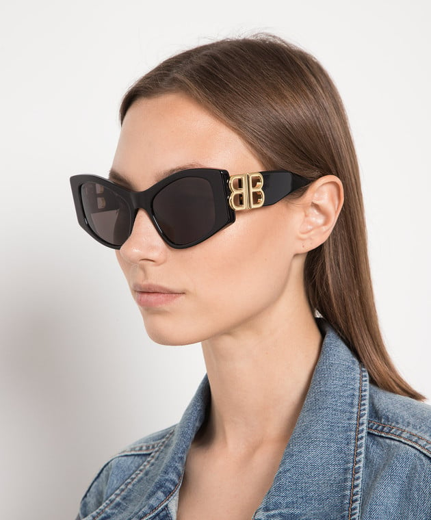 Balenciaga Dynasty logo sunglasses in black 745072T0039 image 2