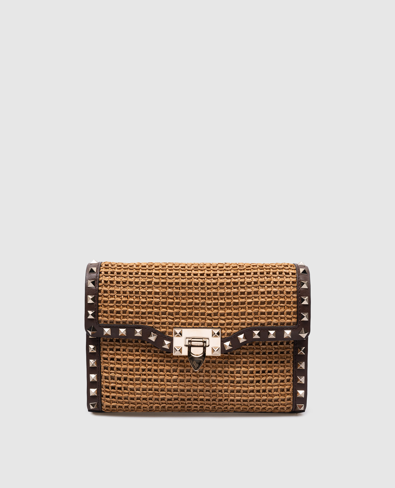 

Коричневая сумка-мессенджер Rockstud, Коричневый, Сумки через плечо