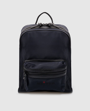 Kiton Синій рюкзак з вишивкою логотипа UBA0031N00808
