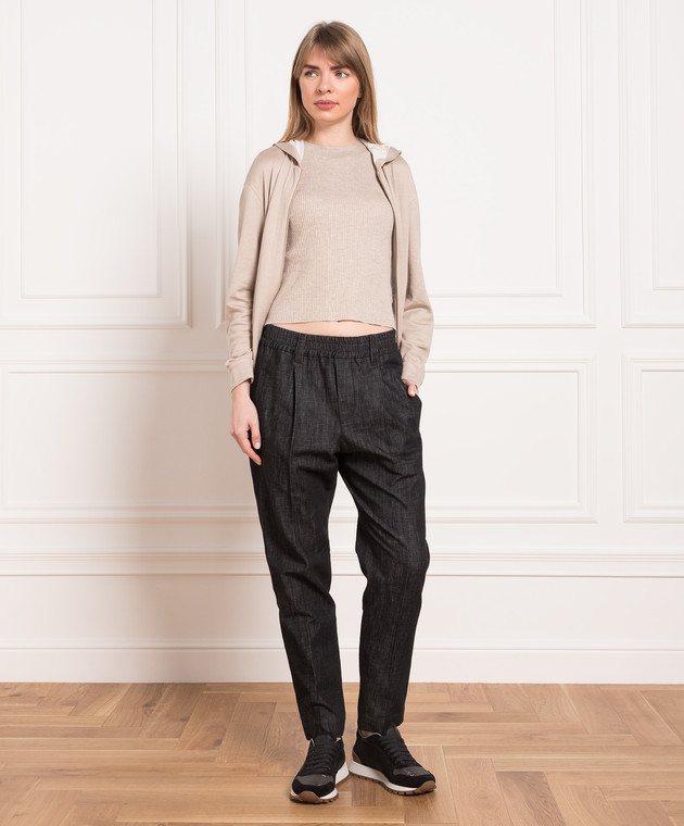 Brunello Cucinelli Бежевый топ с люрексом M41822920 изображение 2