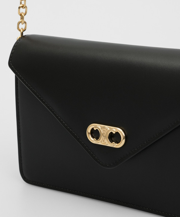 Celine Черная кожаная сумка 10F823CQR изображение 5