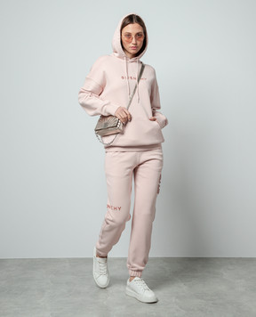 Givenchy Розовые худи с фактурным логотипом BWJ01Z3Z85