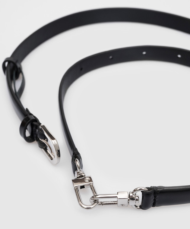 Toteme Чорний шкіряний пояс 212807731 зображення 4