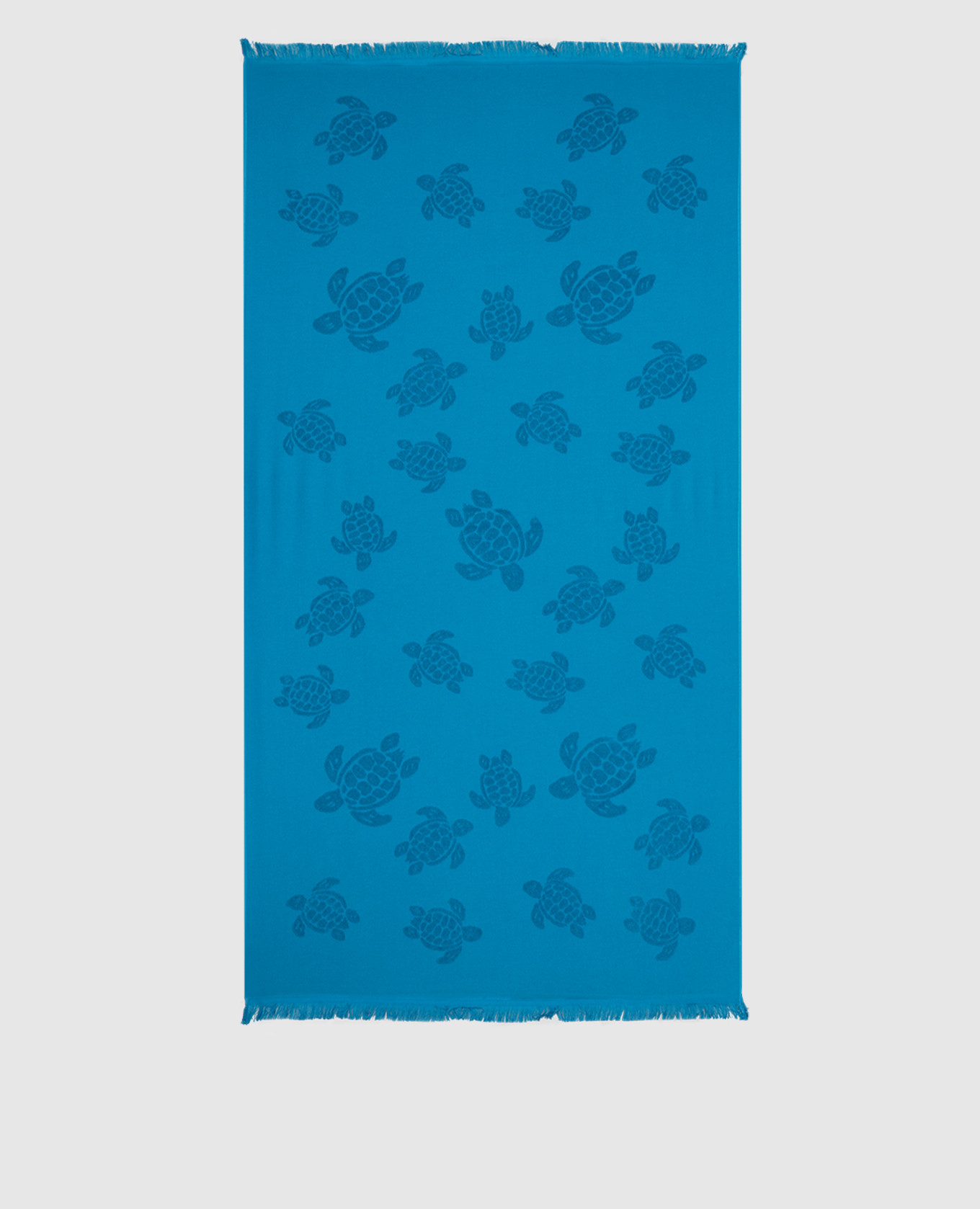 Blue SANTAH towel in textured logo pattern