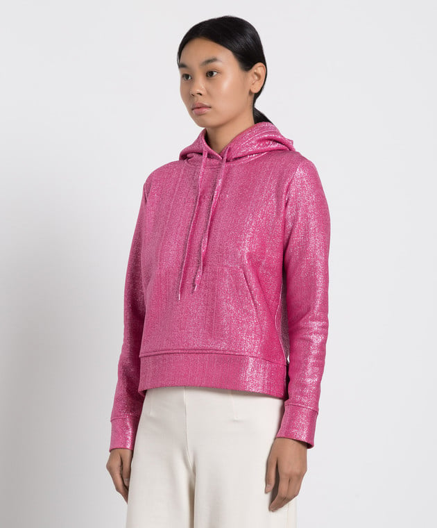 Pink lurex hoodie