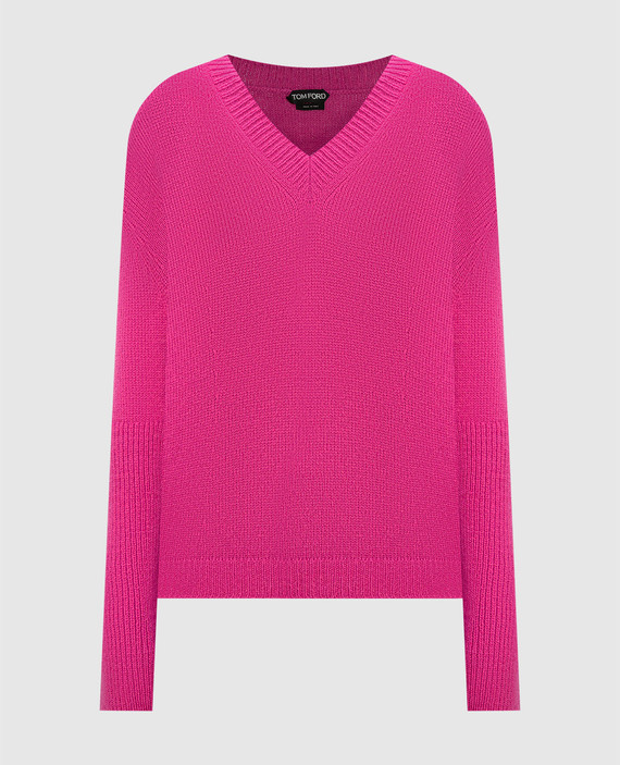 Розовый пуловер