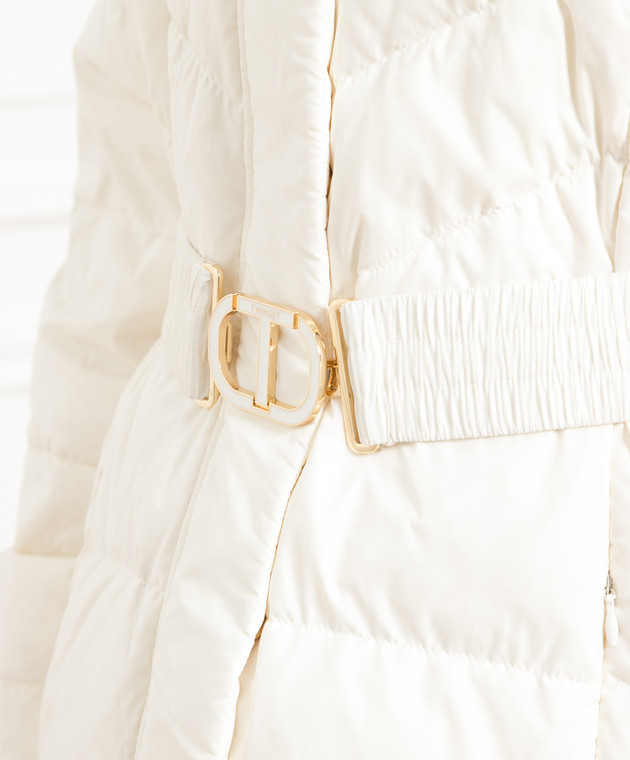 Twinset White quilted down jacket 232TP2361 image 5