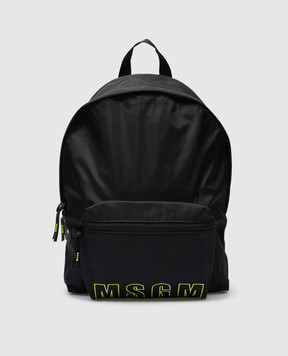 MSGM Черный рюкзак Ripstop с логотипом 3640MZ38654