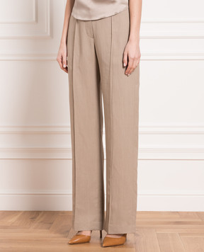 Brunello Cucinelli Коричневі штани з ланцюжком моніль MH126P8275