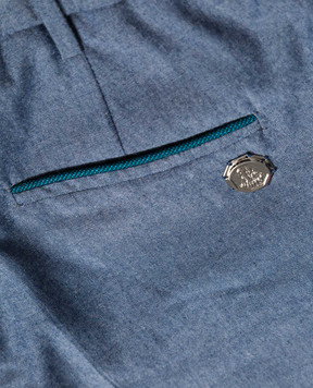 Stefano Ricci Дитячі блакитні штани Y1TEE90TA0BAR007