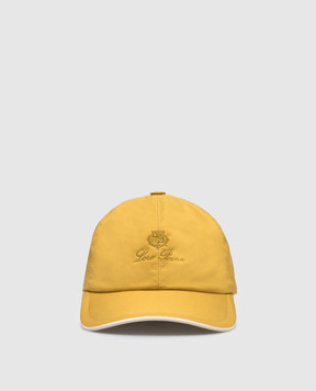 Loro Piana Желтая кепка Storm System с вышивкой логотипа FAB1977