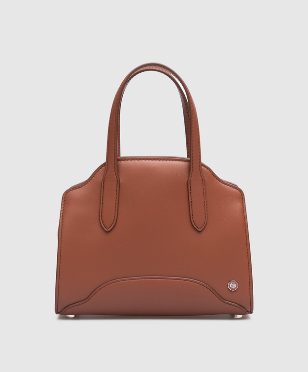 Loro Piana - Коричневая кожаная сумка мини Sesia Micro FAM5708