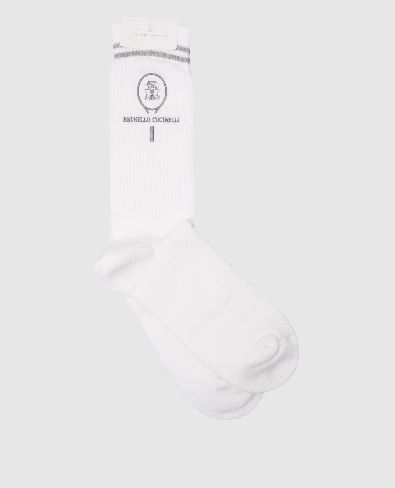 Белые носки с логотипом