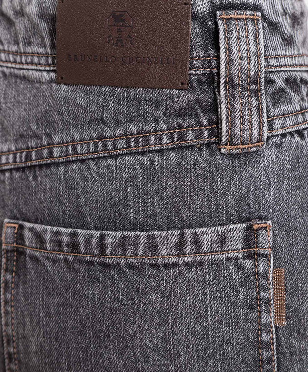 Brunello Cucinelli Серые джинсы с цепочкой мониль MA095P5805 изображение 5