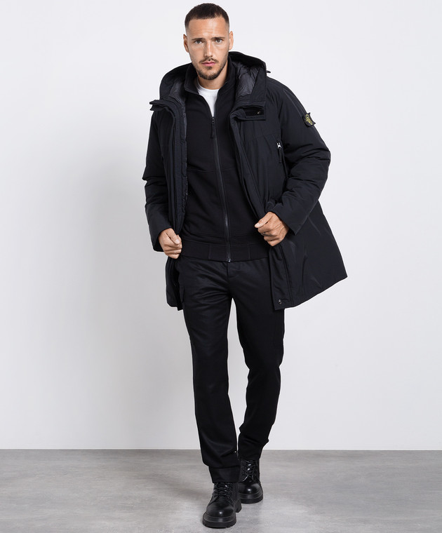 Stone Island Черная спортивная кофта с логотипом 791562820 изображение 2