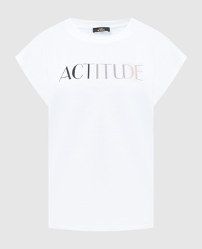 Twin Set Actitude Белая футболка с принтом логотипа 241AP2550