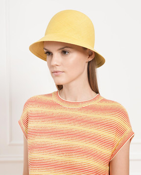 Loro Piana Жовтий клош із соломи FAM2432