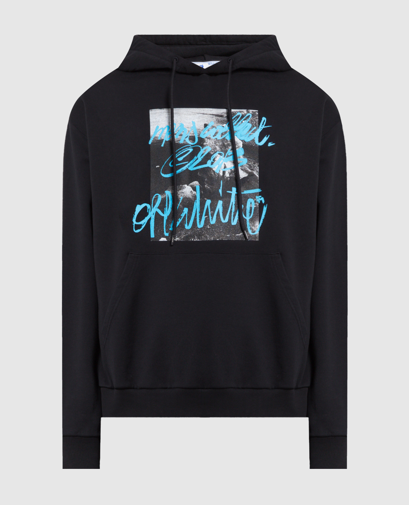 

Черное худи с принтом Rocks type, Черный, Худи