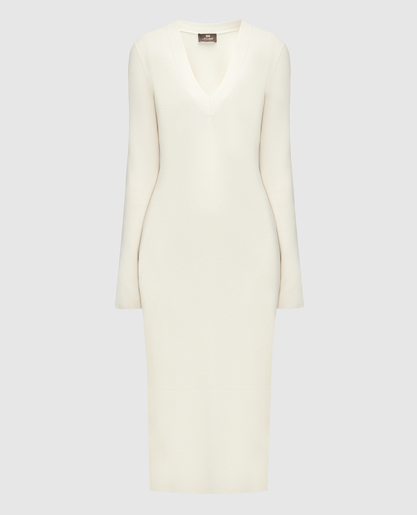 White midi dress made of wool
