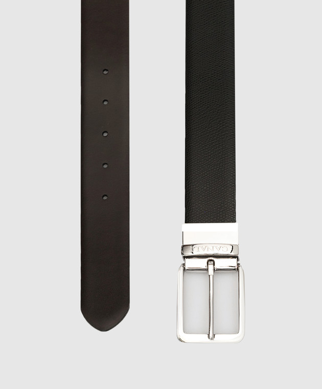Canali Double-sided leather belt with logo KA0031750C image 4