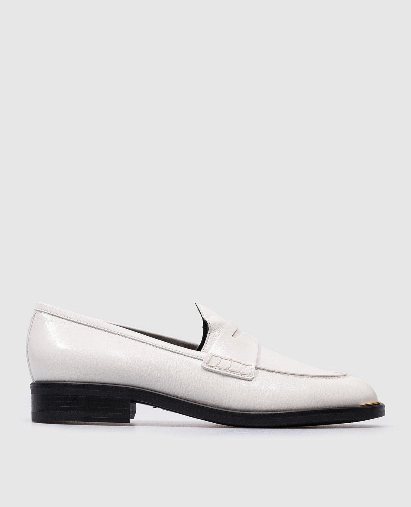 White leather loafers Lidia